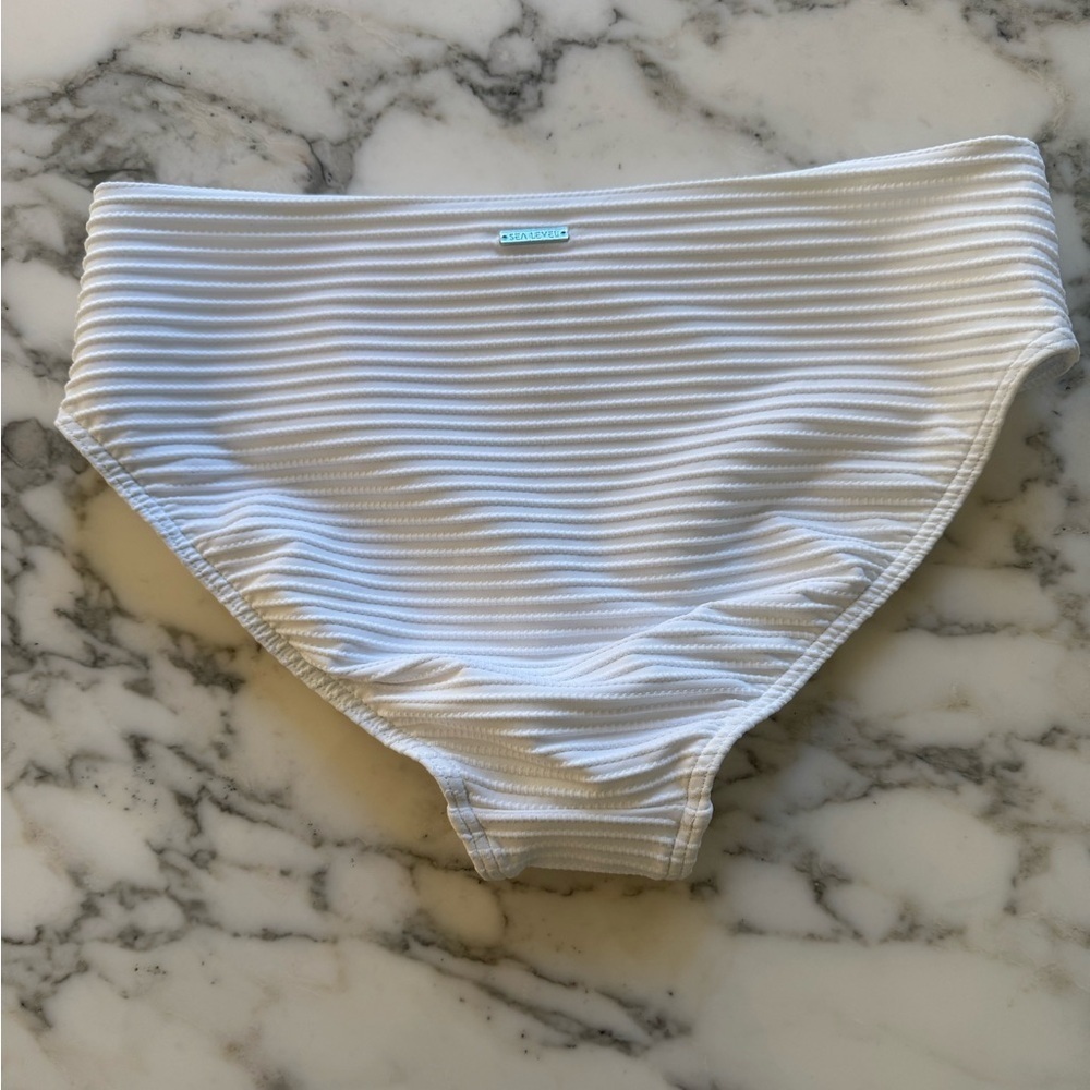 NWT SEA Level White Spinnaker Regular Cheeky Pant Size 6 Bikini Bottoms - Picture 10 of 10